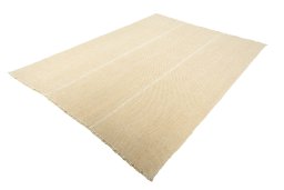 Corner detail of New Modern Design rug showing border pattern and Wool pile