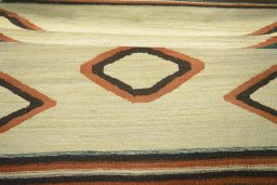 Full view of New Modern Design rug from Iran / Persia, 145 × 110 cm in Beige tones