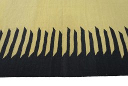 Close-up detail of New Modern Design rug from Iran / Persia showing Wool weave