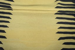 Full view of New Modern Design rug from Iran / Persia, 234 × 165 cm in Yellow tones