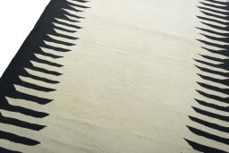 Surface texture of New Modern Design rug with natural Wool and intricate pattern