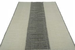 Close-up detail of New Modern Design rug from Iran / Persia showing Wool weave