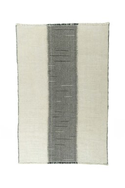 Full view of New Modern Design rug from Iran / Persia, 247 × 166 cm in Beige tones