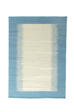 Full view of New Modern Design rug from Iran / Persia, 203 × 144 cm in Beige tones