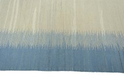 Close-up detail of New Modern Design rug from Iran / Persia showing Wool weave