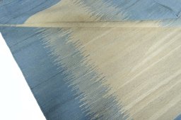 Full view of New Modern Design rug from Iran / Persia, 203 × 144 cm in Beige tones