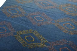 Surface texture of New Modern Design rug with natural Wool and intricate pattern