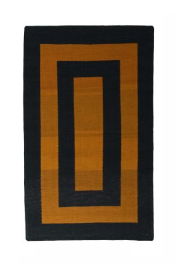 Full view of New Modern Design rug from Iran / Persia, 209 × 126 cm in Yellow tones