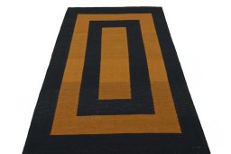 Close-up detail of New Modern Design rug from Iran / Persia showing Wool weave