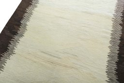Surface texture of New Modern Design rug with natural Wool and intricate pattern