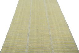 Close-up detail of New Modern Design rug from Iran / Persia showing Wool weave