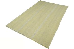 Corner detail of New Modern Design rug showing border pattern and Wool pile