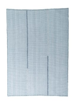 Full view of New Modern Design rug from Iran / Persia, 207 × 151 cm in Blue tones