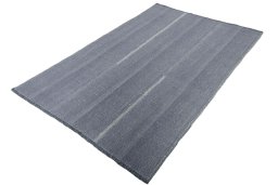 Corner detail of New Modern Design rug showing border pattern and Wool pile