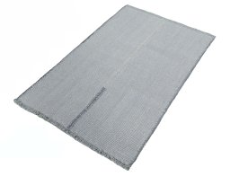 Corner detail of New Modern Design rug showing border pattern and Wool pile