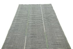 Close-up detail of New Modern Design rug from Iran / Persia showing Wool weave