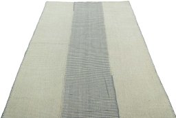 Close-up detail of New Modern Design rug from Iran / Persia showing Wool weave