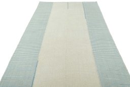 Close-up detail of New Modern Design rug from Iran / Persia showing Wool weave