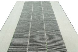 Close-up detail of New Modern Design rug from Iran / Persia showing Wool weave