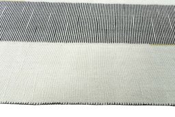 Close-up detail of New Modern Design rug from Iran / Persia showing Wool weave