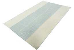 Corner detail of New Modern Design rug showing border pattern and Wool pile