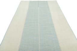 Close-up detail of New Modern Design rug from Iran / Persia showing Wool weave