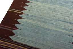 Surface texture of New Modern Design rug with natural Wool and intricate pattern