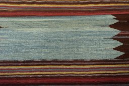 Full view of New Modern Design rug from Iran / Persia, 191 × 150 cm in Blue tones