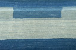 Full view of New Modern Design rug from Iran / Persia, 116 × 116 cm in Blue tones