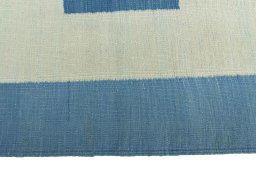 Close-up detail of New Modern Design rug from Iran / Persia showing Wool weave