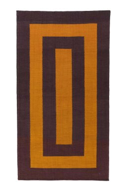 Full view of New Modern Design rug from Iran / Persia, 221 × 121 cm in Red tones
