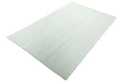 Corner detail of New Modern Design rug showing border pattern and Wool pile