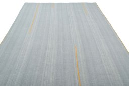 Close-up detail of New Modern Design rug from Iran / Persia showing Wool weave