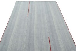 Close-up detail of New Modern Design rug from Iran / Persia showing Wool weave