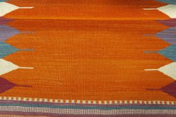 Full view of New Modern Design rug from Iran / Persia, 90 × 87 cm in Yellow tones