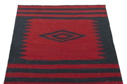 Close-up detail of New Modern Design rug from Iran / Persia showing Wool weave