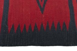 Close-up detail of New Modern Design rug from Iran / Persia showing Wool weave
