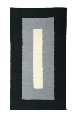 Full view of New Modern Design rug from Iran / Persia, 227 × 124 cm in Gray tones