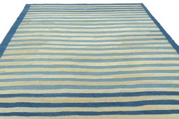 Close-up detail of New Modern Design rug from Iran / Persia showing Cotton weave