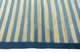 Close-up detail of New Modern Design rug from Iran / Persia showing Cotton weave