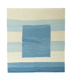 Full view of New Modern Design rug from Iran / Persia, 210 × 190 cm in Beige tones