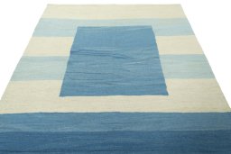 Close-up detail of New Modern Design rug from Iran / Persia showing Wool weave