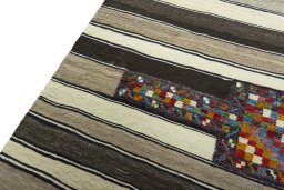 Surface texture of New Modern Design rug with natural Wool and intricate pattern