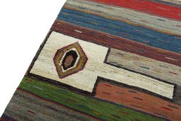 Surface texture of New Modern Design rug with natural Wool and intricate pattern