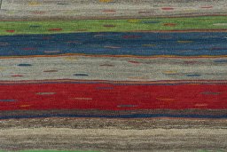 Full view of New Modern Design rug from Iran / Persia, 142 × 105 cm in Multi Color tones