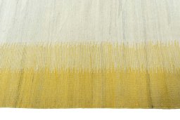 Close-up detail of New Modern Design rug from Iran / Persia showing Wool weave