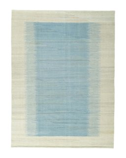 Full view of New Modern Design rug from Iran / Persia, 200 × 150 cm in Blue tones