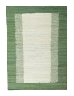 Full view of New Modern Design rug from Iran / Persia, 214 × 154 cm in Beige tones