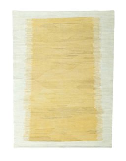 Full view of New Modern Design rug from Iran / Persia, 200 × 146 cm in Yellow tones