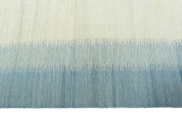 Close-up detail of New Modern Design rug from Iran / Persia showing Wool weave